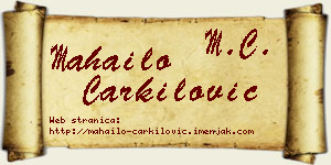 Mahailo Čarkilović vizit kartica